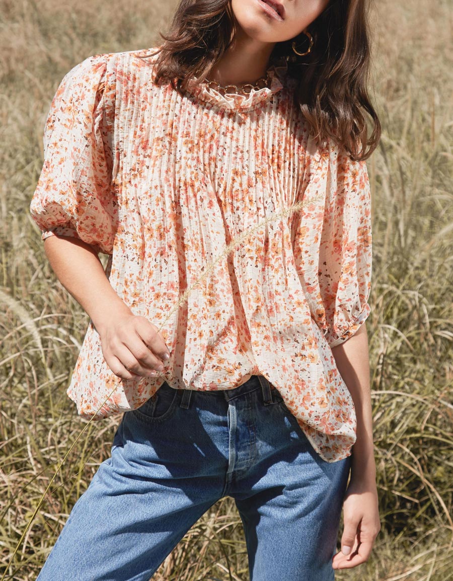 Wish Golden Hour Blouse from EnCompass GOLDEN HOUR PINTUCK BLOUSE Encompass web