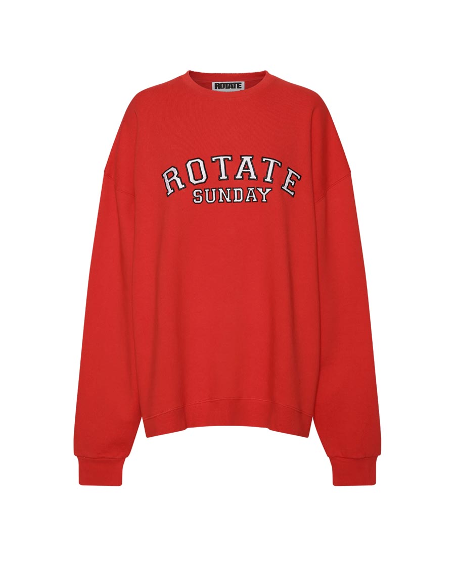Rotate Sunday Iris Crewneck - Workshop Rotate Sunday Iris Crewneck Flame Scarlet 1 web