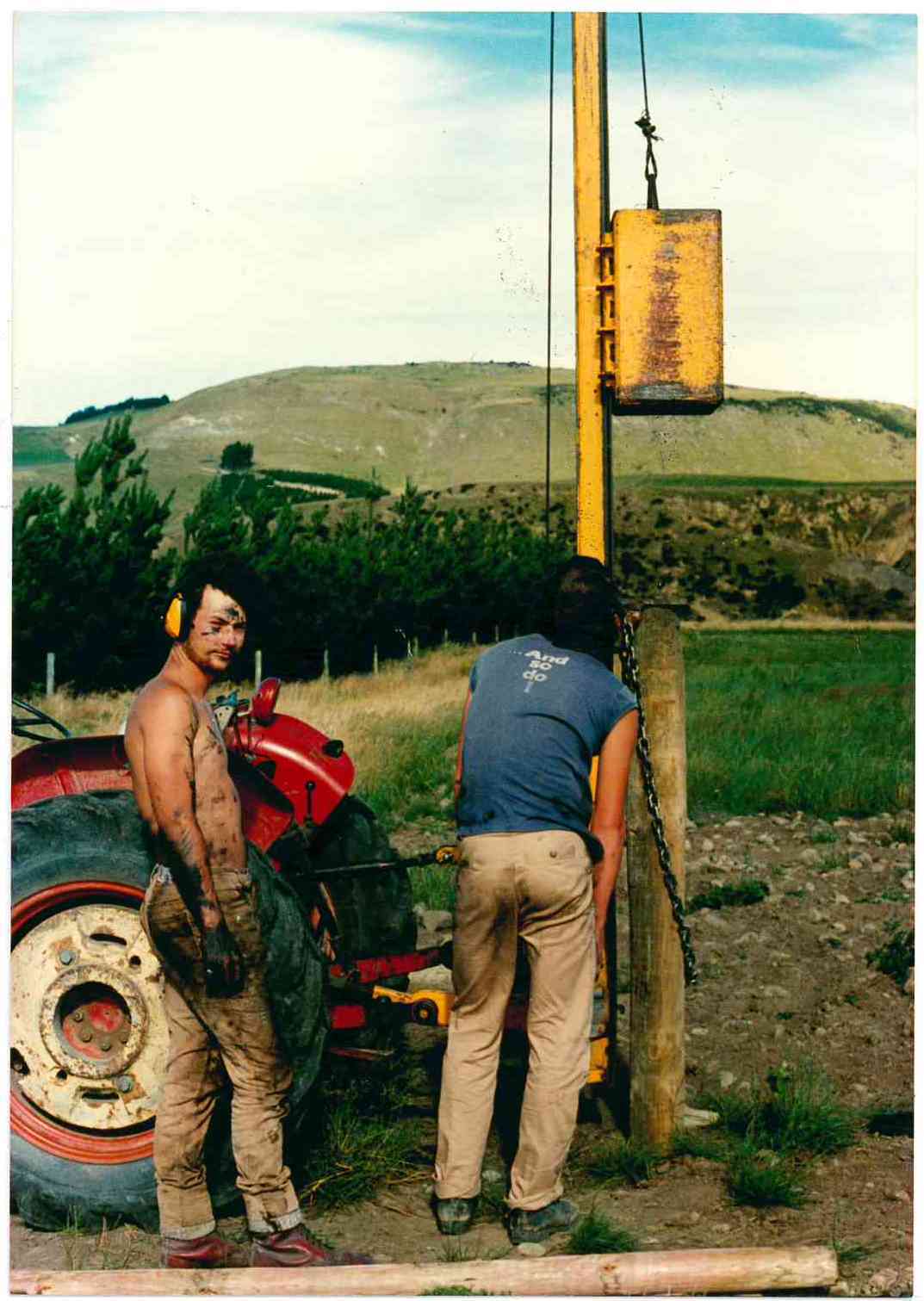 Mat Donaldson driving posts. Mat Donaldson driving posts