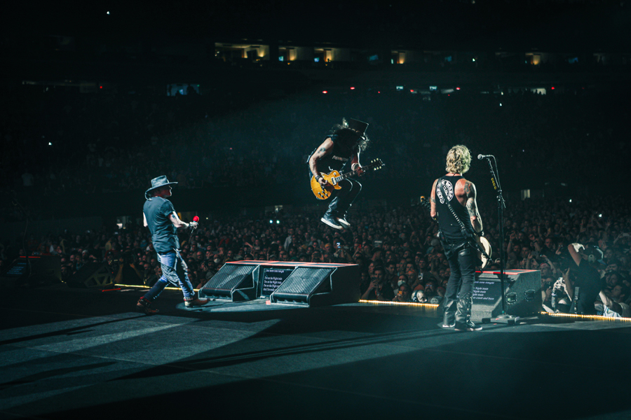 The classic GnR lineup of Axl, Slash 'n' Duff. Guns N Roses