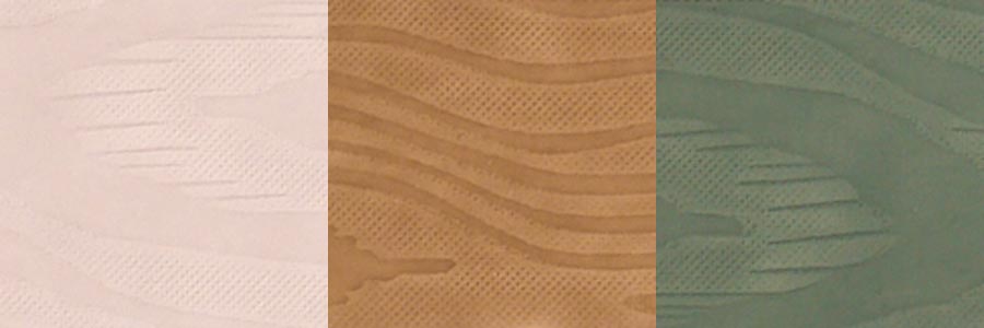Left to right: Resene Becalm, Resene Bask, Resene Shore Thing resene colorwood samples 2