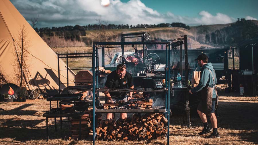 food by fire