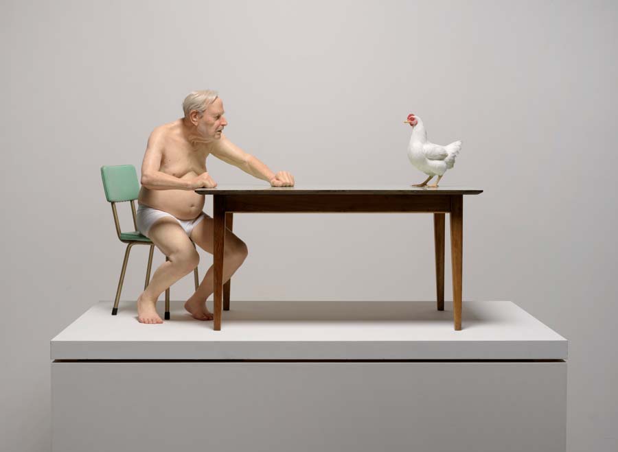 Ron Mueck chicken man 2019