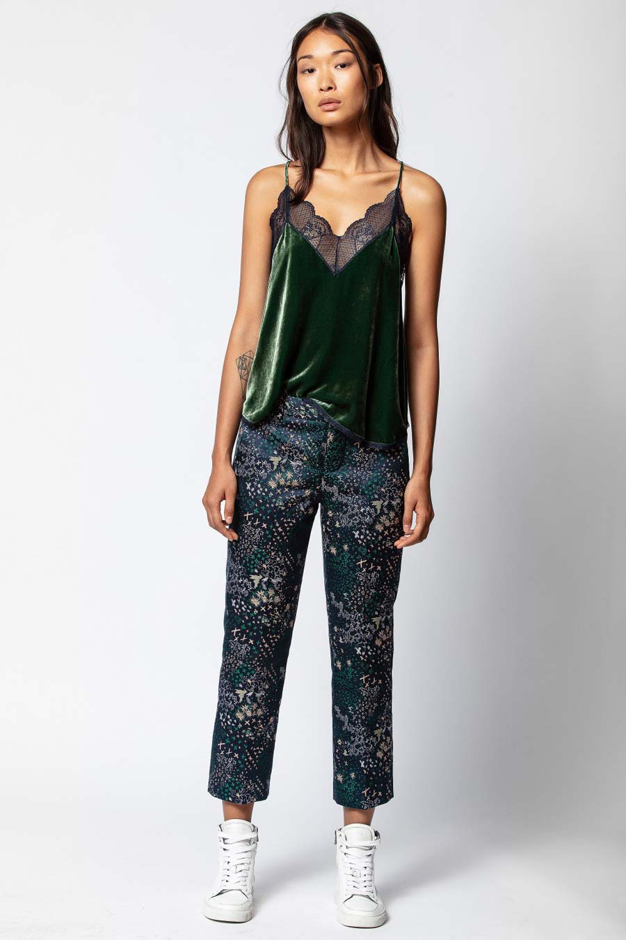 ZADIG & VOLTAIRE CHRISTY VELVET CAMI OFFICER whcp0709f officier 3