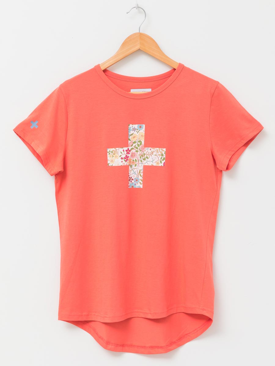 Stella + Gemma Melon Floral Cross Tee (RRP $54.95) death by denim 3