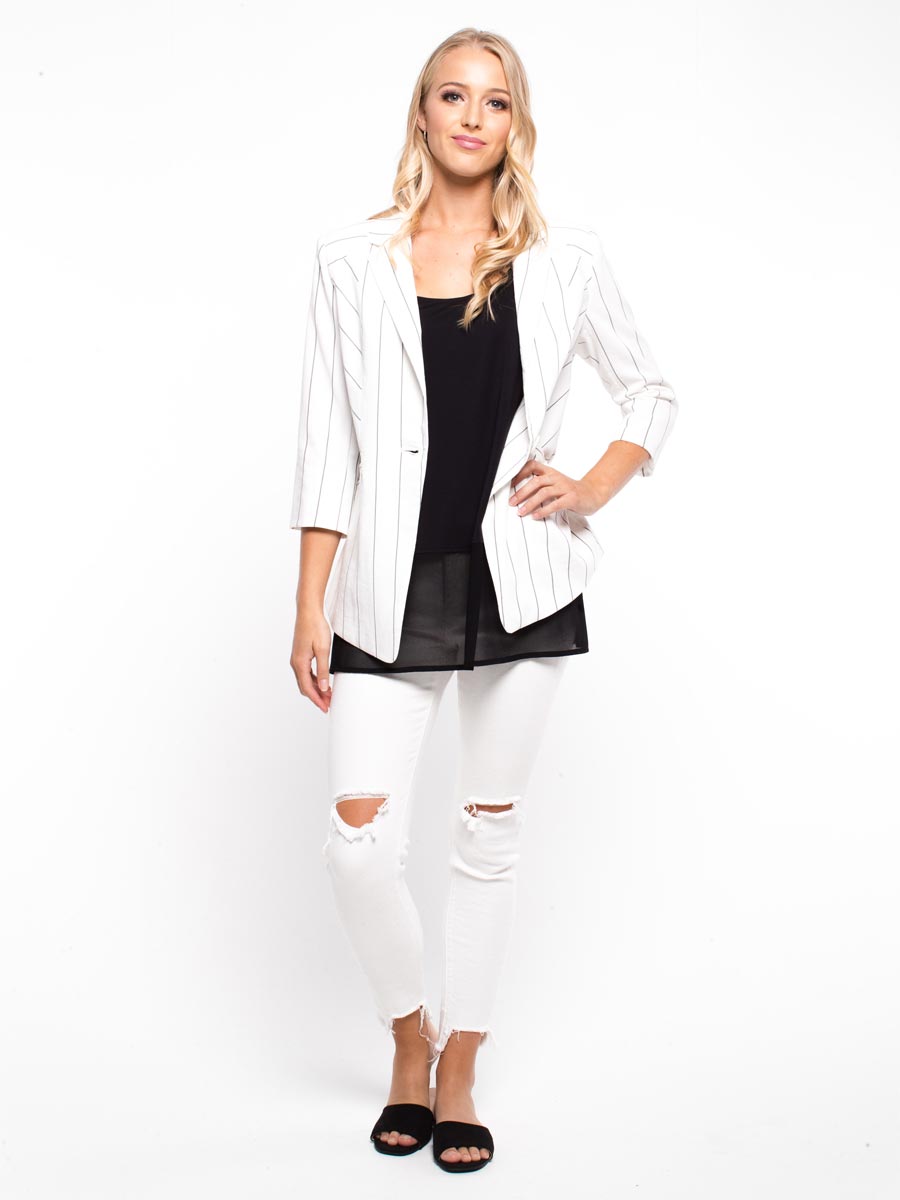 Zafina Ariya Jacket White (RRP $189.95) death by denim 5