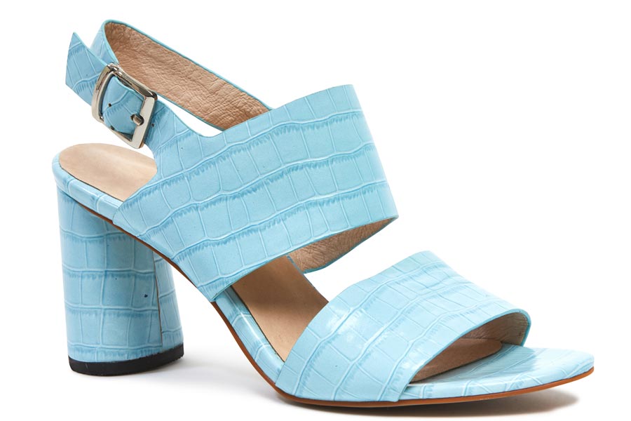 Kathryn Wilson Ana Heel Turquoise Croc (RRP $289) issimo 3
