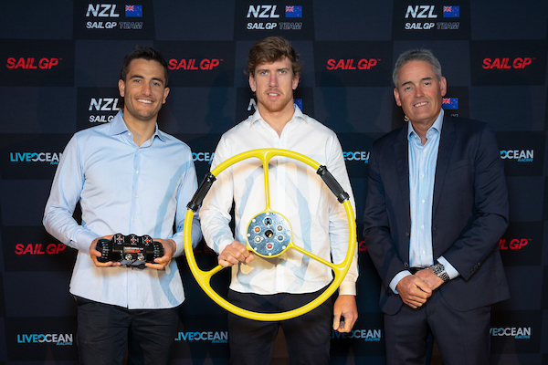 From left: Blair Tuke, Peter Burling, Sir Russell Coutts